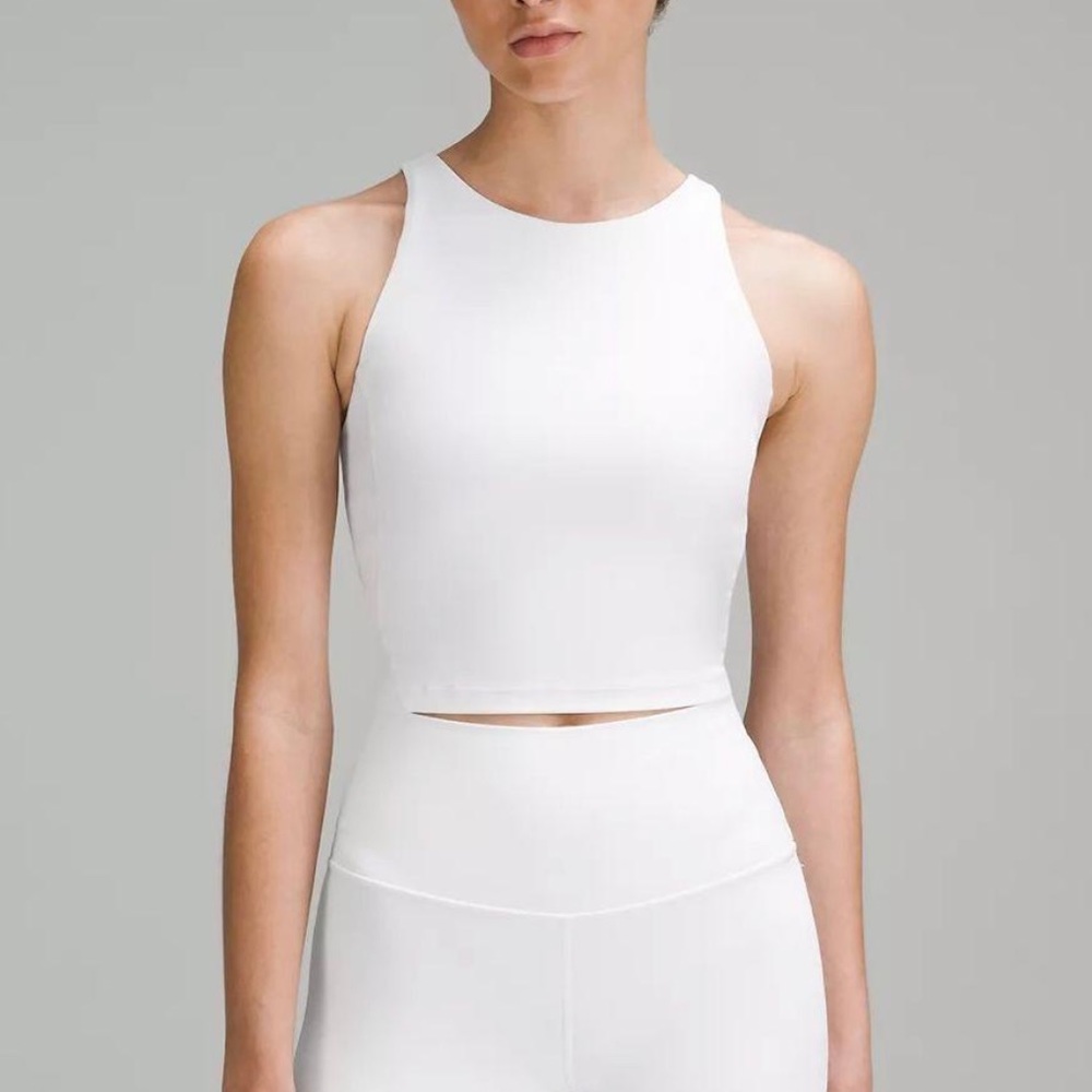 White Lululemon Align High-Neck Tank Top